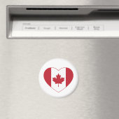 Canada Flag Heart Kühlschrankmagnet (In Situ (Geschirrspüler))