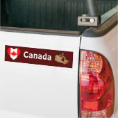Canada Flag Heart + Map Autoaufkleber (Auf Lkw)