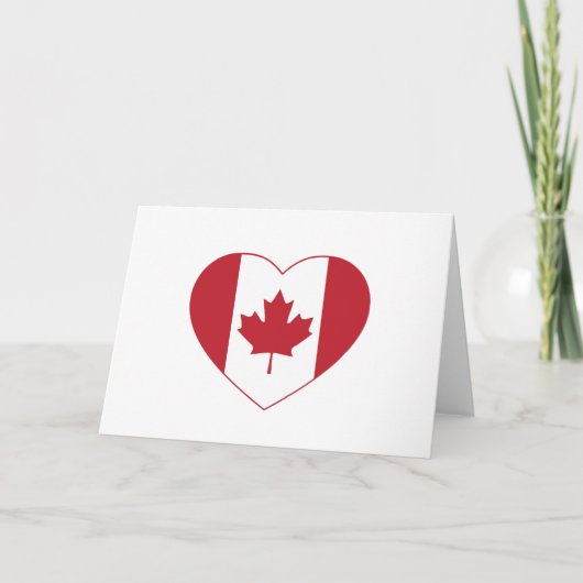 Canada Flag Herzengreeting Card Karte (Vorderseite)