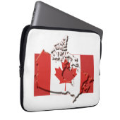 CANADA Flag Map Patriotic Computer White Laptopschutzhülle (Vorne Rechts)