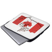 CANADA Flag Map Patriotic Computer White Laptopschutzhülle (Vorne Knopf)