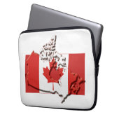CANADA Flag Map Patriotic Computer White Laptopschutzhülle (Vorderseite Links)
