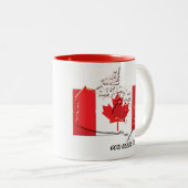 CANADA FLAG MAP Scripture Customized Patriotic Zweifarbige Tasse (VorderseiteRechts)