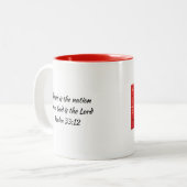 CANADA FLAG MAP Scripture Customized Patriotic Zweifarbige Tasse (Vorderseite Links)