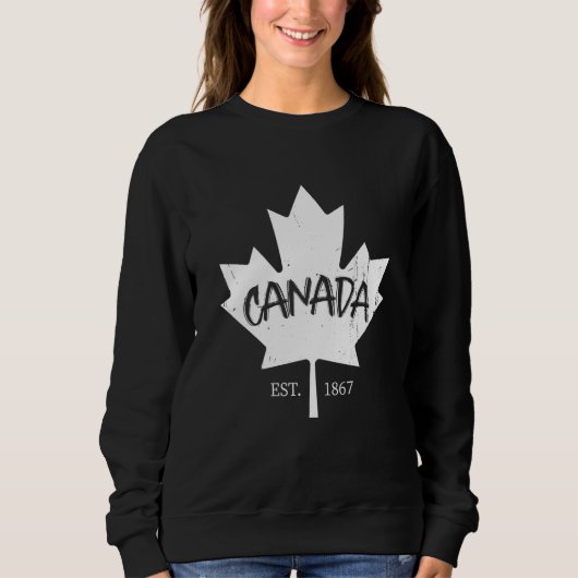 Canada Flag Maple Leaf Canadian Patriot Ice Hockey Sweatshirt (Vorderseite)