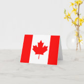 Canada Flag Notecard Karte (Gelbe Blume)
