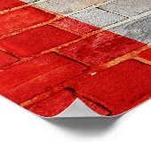 Canada flag on a brick wall poster (Ecke)