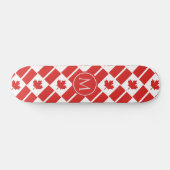 CANADA Flag Patriotic Custom MONOGRAM Skateboard (Horizontal)