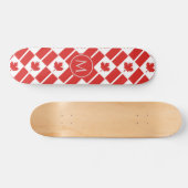 CANADA Flag Patriotic Custom MONOGRAM Skateboard (Horizontal)