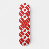 CANADA Flag Patriotic Custom MONOGRAM Skateboard (Vorne)