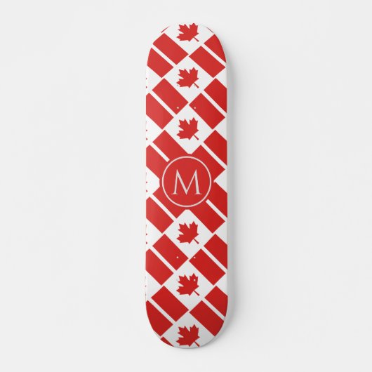 CANADA Flag Patriotic Custom MONOGRAM Skateboard (Vorne)