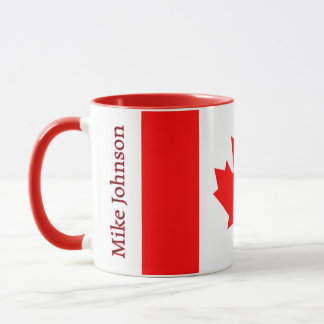 Canada Flag Patriotic Maple Leaf Personalized Tasse