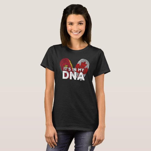 Canada Flag Proud Senegal Senegalese DNA Fingerpri T-Shirt (Vorne ganz)