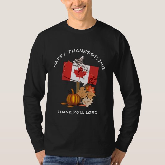 CANADA FLAG Pumpkin ERNTEDANK T-Shirt (Vorderseite)