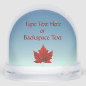 Canada Flag Snow Globe Custom Canada Snowglobe Schneekugeln (Rückseite)