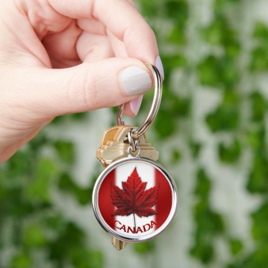 Canada Flag Souvenir Key Chain & Canada Maple Leaf Schlüsselanhänger (Hand)