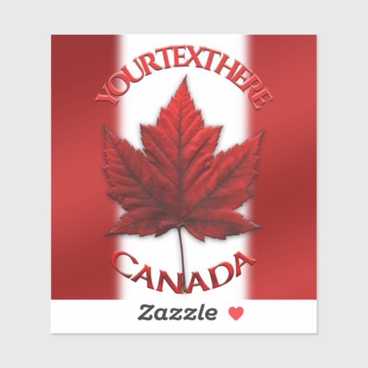 Canada Flag Stickers Custom Canada Decal Sticker (Blatt)
