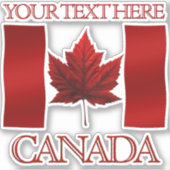Canada Flag Stickers Custom Canada Decal Sticker (Vorderseite)