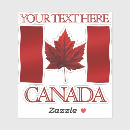 Canada Flag Stickers Custom Canada Decal Sticker (Blatt)