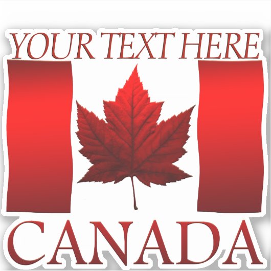 Canada Flag Stickers Custom Canada Decal Sticker (Vorderseite)