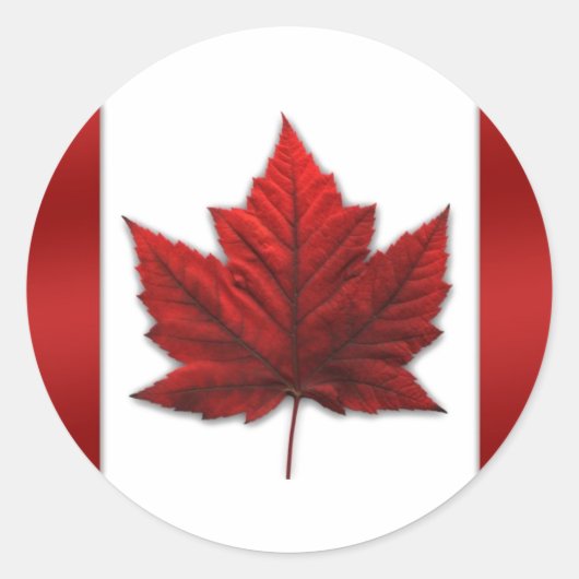 Canada Flag Stickers Red Canadian Flag Stickers (Vorderseite)