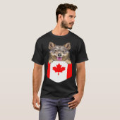 Canada Flag Swedish Vallhund Dog In Pocket T-Shirt (Vorne ganz)