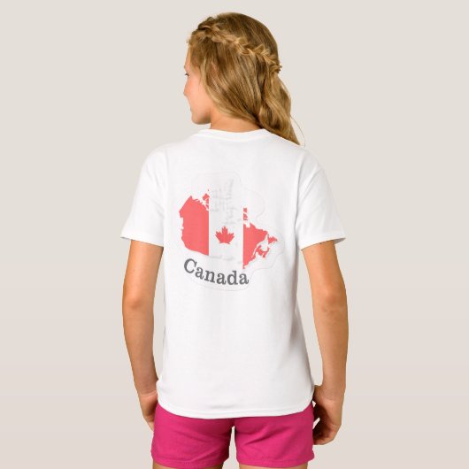 Canada Flag T - Shirt - Flachsticker-Design (Schwarz voll)