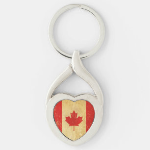 Canada Flag Vintag Design Metal Schlüsselanhänger
