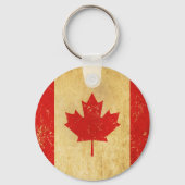 Canada Flag Vintag Design Schlüsselanhänger (Rückseite)