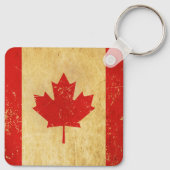 Canada Flag Vintag Design Schlüsselanhänger (Rückseite)