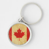 Canada Flag Vintag Design Schlüsselanhänger (Vorne)