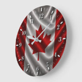 Canada Flag Watch 2026 Große Wanduhr (Winkel)