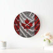 Canada Flag Watch 2026 Große Wanduhr (Zuhause)