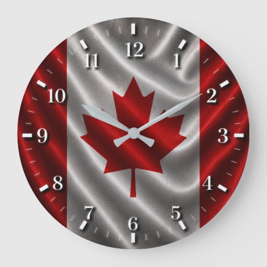 Canada Flag Watch 2026 Große Wanduhr (Vorderseite)