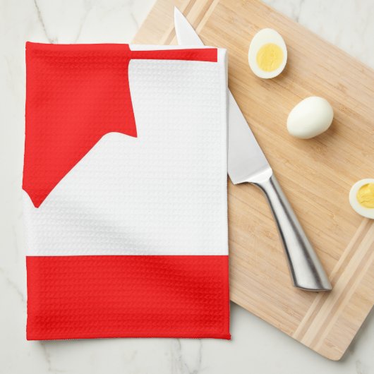 Canada Flaggenhandtuch Geschirrtuch (Viertel Falte)