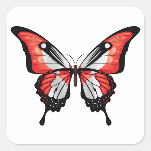 Canada Frack Butterfly Flag Sticker (Vorderseite)
