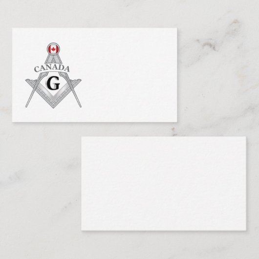 Canada freemasonry sign visitenkarte (Vorne/Hinten)