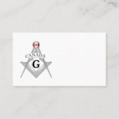 Canada freemasonry sign visitenkarte (Vorderseite)