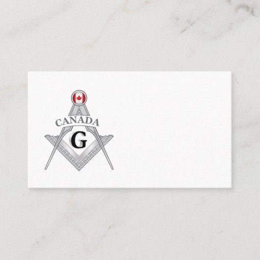 Canada freemasonry sign visitenkarte (Vorderseite)