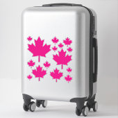 Canada Fuchsia Sketch Stylish Maple Leaf Aufkleber (Koffer)