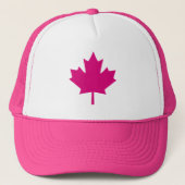 Canada Fuchsia Sketch Stylish Maple Leaf Truckerkappe (Vorderseite)
