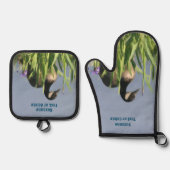 Canada Gänse Animal Art Personalisiert Ofenhandschuh & Topflappen-Set (Vorderseite)