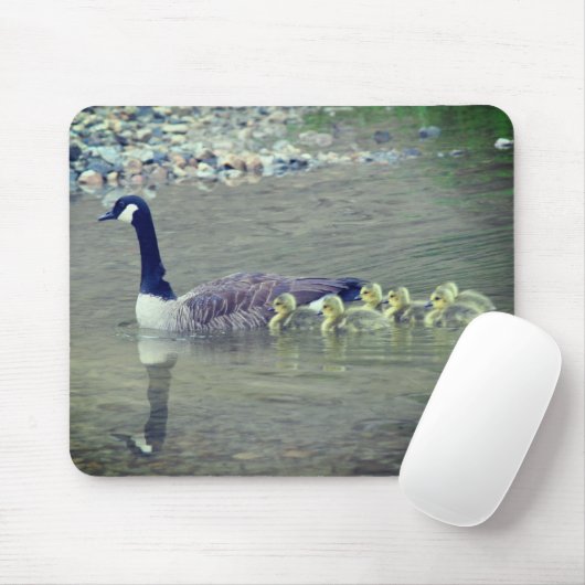 Canada Gänse Mama Babies Nature Mousepad (Mit Mouse)