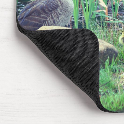 Canada Gänse Mama Babies Nature Mousepad (Ecke)