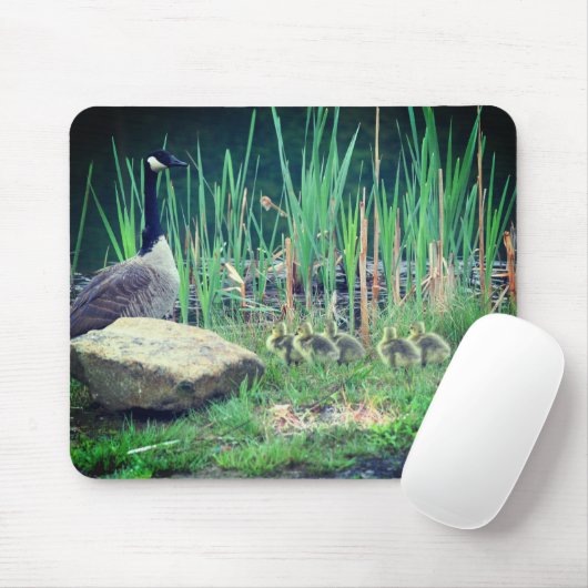 Canada Gänse Mama Babies Nature Mousepad (Mit Mouse)