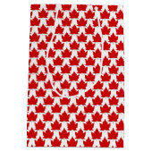 Canada Gift Bags Niedliches Canada Mapsleaf Gift B Mittlere Geschenktüte (Rückseite)