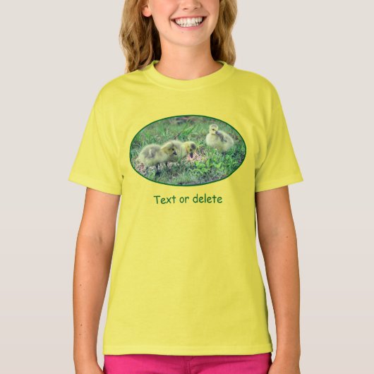 Canada Goose Babies Wildlife Personalized T-Shirt (Vorderseite)