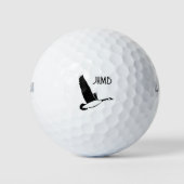 Canada Goose Bird Monogram Art Golfball (Vorderseite)