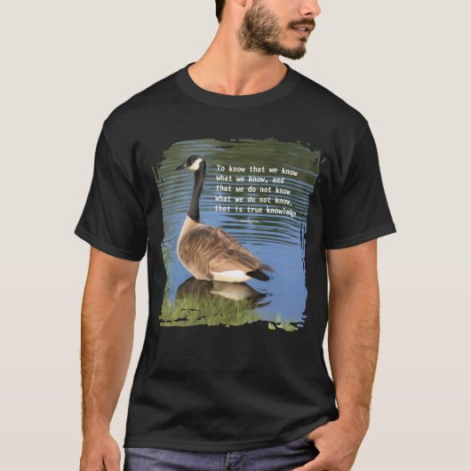 Canada Goose Confucius Knowledge Quote T-Shirt (Vorderseite)