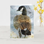 Canada Goose Grunge Karte (Gelbe Blume)